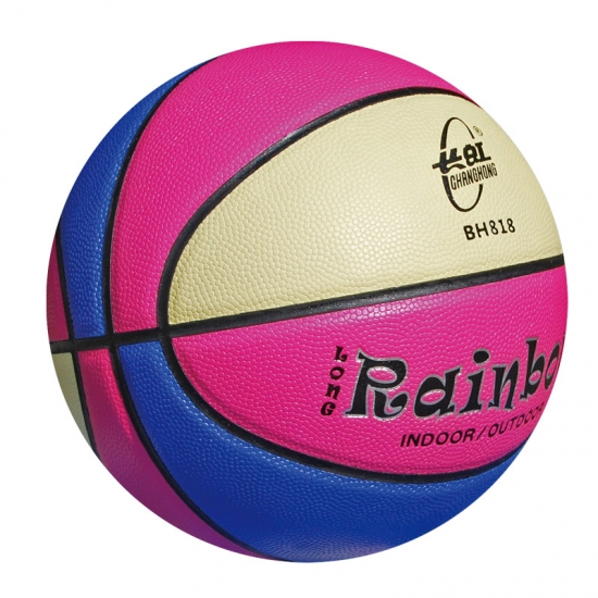 Rainbow Hot Sale PU Basketball for Entertainment